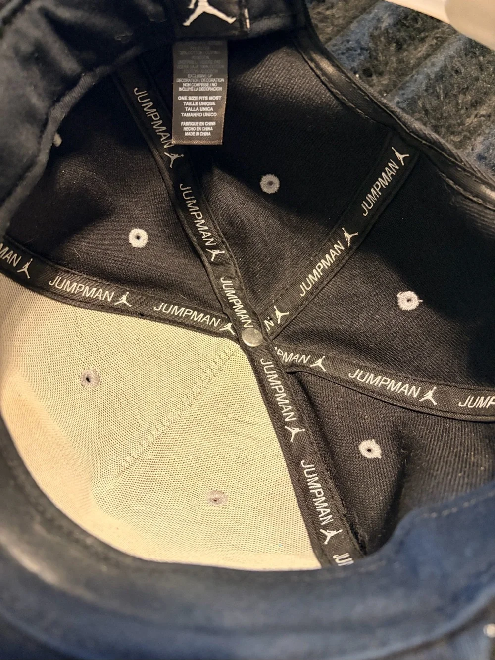 Jordan Black & White Jumpman Snapback Hat